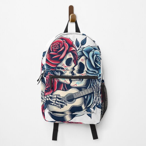 Item preview, Skull Rose Guitar and Love theme sketch canvas designed and sold by ZulryLifestyles.
