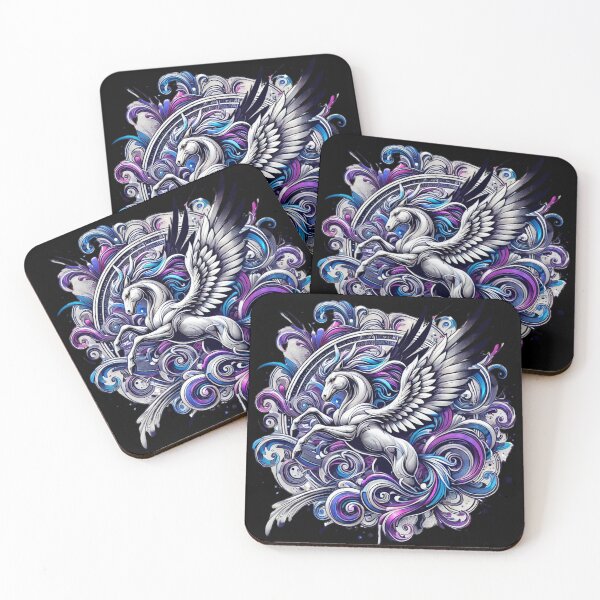 Item preview, Majestic Pegasus in Abstract Swirls designed and sold by TeslaSt0re.
