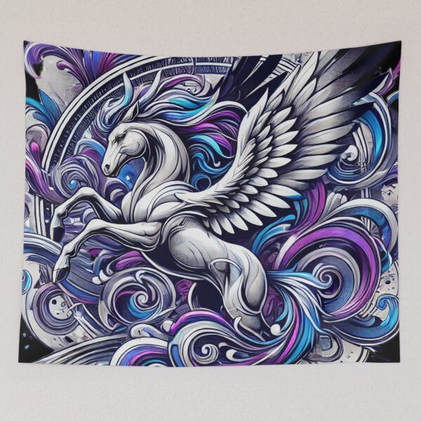 Item preview, Majestic Pegasus in Abstract Swirls designed and sold by TeslaSt0re.
