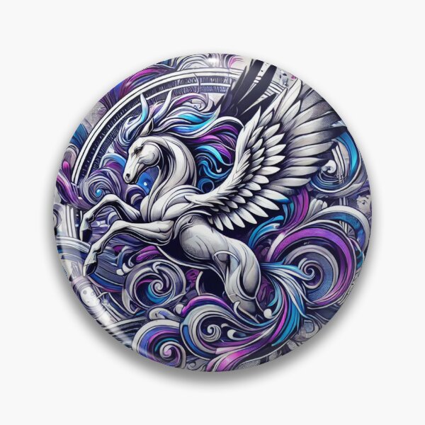 Item preview, Majestic Pegasus in Abstract Swirls designed and sold by TeslaSt0re.