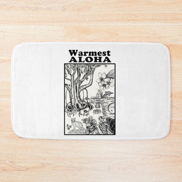 Item preview, Warmest Aloha - Black Text with Black and White Sketch of Maui Treasures  designed and sold by MountMercantile.