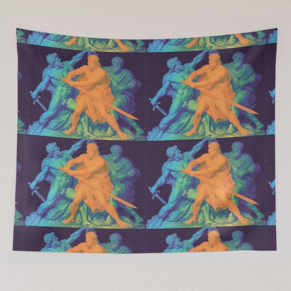 Item preview, Three statues showing strength - Classical Pop Vaporwave designed and sold by Mr. Gattax.