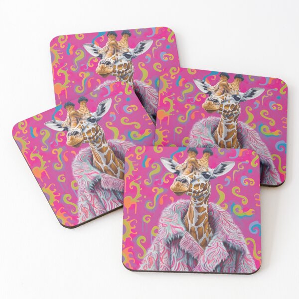 Item preview, Funky Giraffe Portrait Anthropomorphic Animal Fashion Art designed and sold by GulDesignCo.