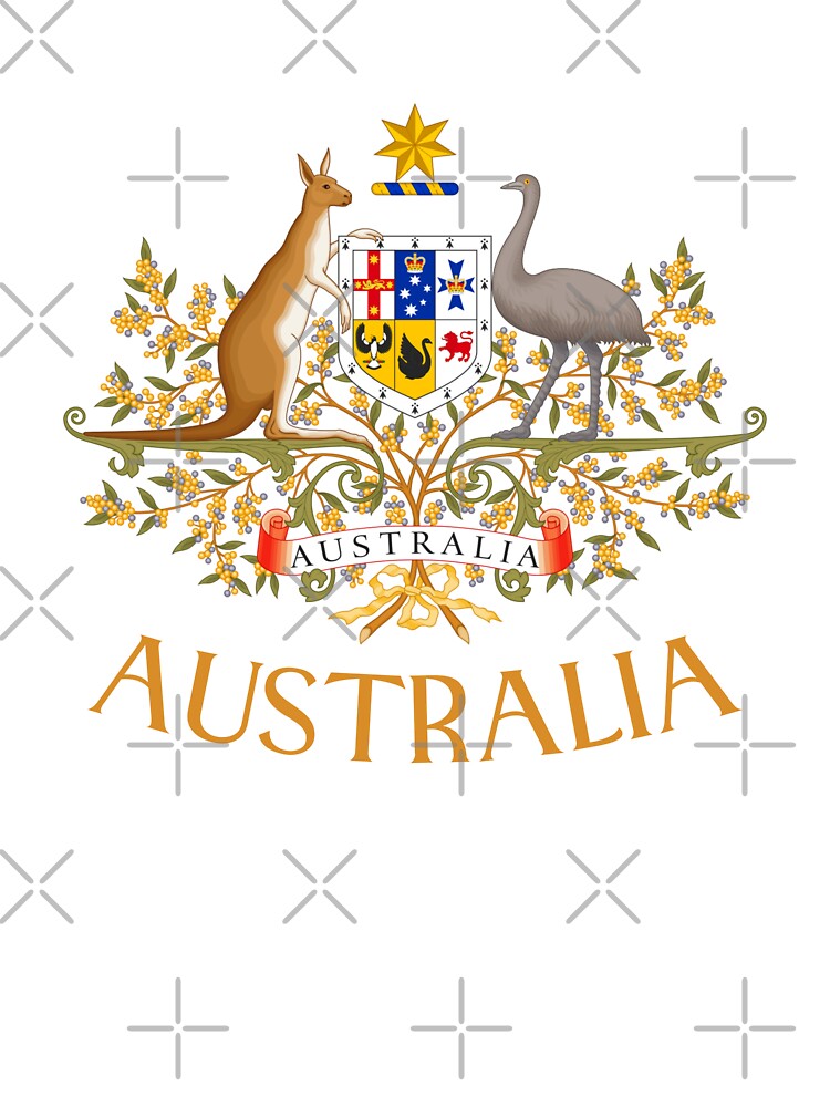 Thumbnail 2 of 2, Kids T-Shirt, Australia coat of arms designed and sold by jeshands.