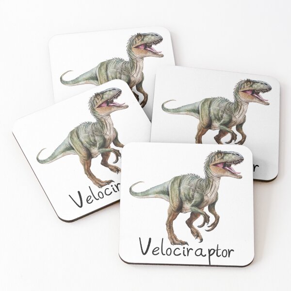 Item preview, Velociraptor dinosaur, realistic labeled with name  designed and sold by Inktown.