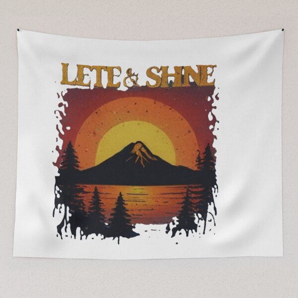 Item preview, Rustic Mountain Sunset Graphic Tee Design designed and sold by merve02shop.