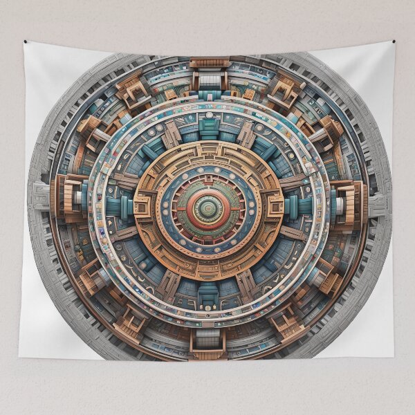 Item preview, Cybernetic Mandala with Mechanical Details designed and sold by MandalasShops.
