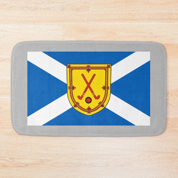 Item preview, Scottish Saltire Flag with Shinty Shield (bratach na h-Alba le sgiath iomain) designed and sold by JonathanR1994.