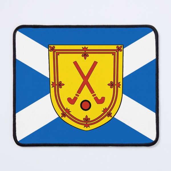 Item preview, Scottish Saltire Flag with Shinty Shield (bratach na h-Alba le sgiath iomain) designed and sold by JonathanR1994.