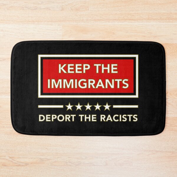 Item preview, KEEP THE IMMIGRANTS - DEPORT THE RACISTS (outlined) designed and sold by Thelittlelord.