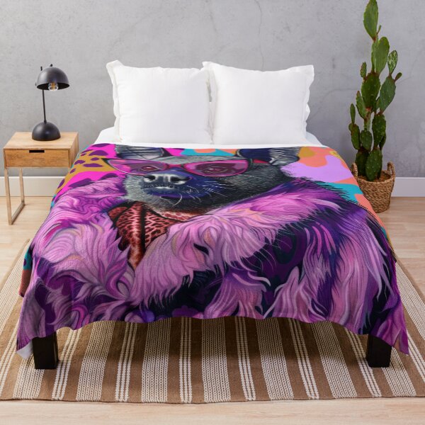 Item preview, Funky Bat Portrait in Purple Fur Anthropomorphic Animal Fashion Art designed and sold by GulDesignCo.