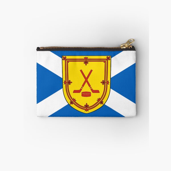 Item preview, Bandera escocesa Saltire con escudo de hockey sobre hielo (bratach na h-Alba le sgiath hocaidh-deighe) designed and sold by JonathanR1994.