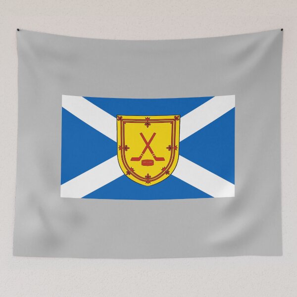 Item preview, Scottish Saltire Flag with Ice Hockey Shield (bratach na h-Alba le sgiath hocaidh-deighe) designed and sold by JonathanR1994.