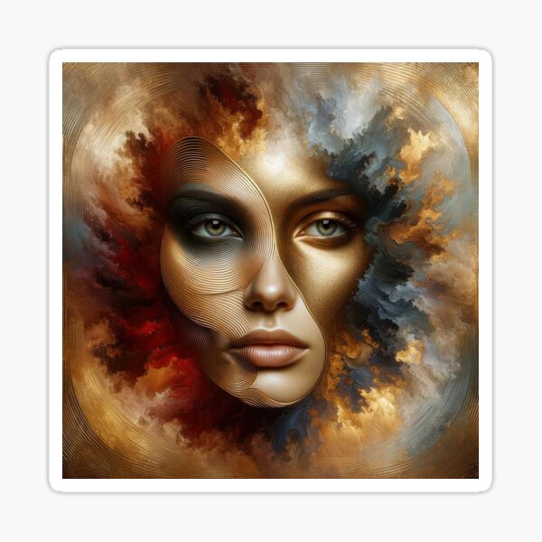Her Beauty, Echoing the Storm’s Quiet End Sticker