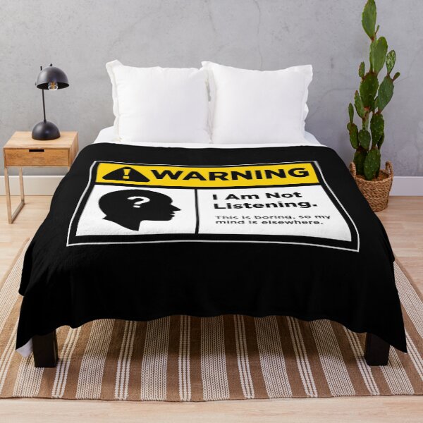 Item preview, Warning I Am Not Listening designed and sold by vonplatypus.