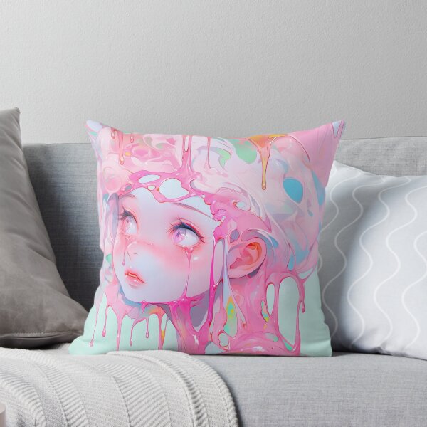 Item preview, Dreamy Pastel Pink Dripping Fantasy Anime Girl designed and sold by bubblegoth.