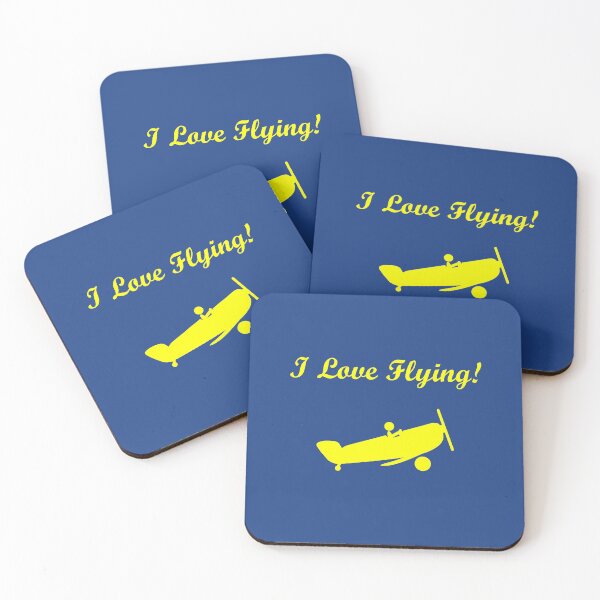 Item preview, I Love Flying Vintage Airplane Dark Monotone designed and sold by TinyStarAmerica.