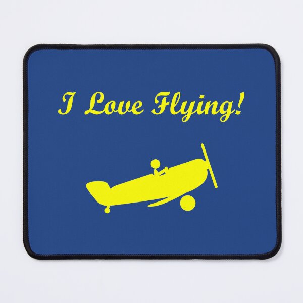 Item preview, I Love Flying Vintage Airplane Dark Monotone designed and sold by TinyStarAmerica.