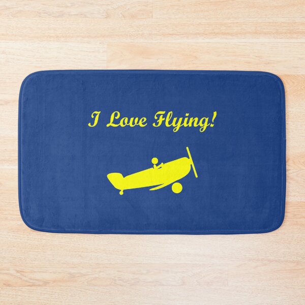 Item preview, I Love Flying Vintage Airplane Dark Monotone designed and sold by TinyStarAmerica.