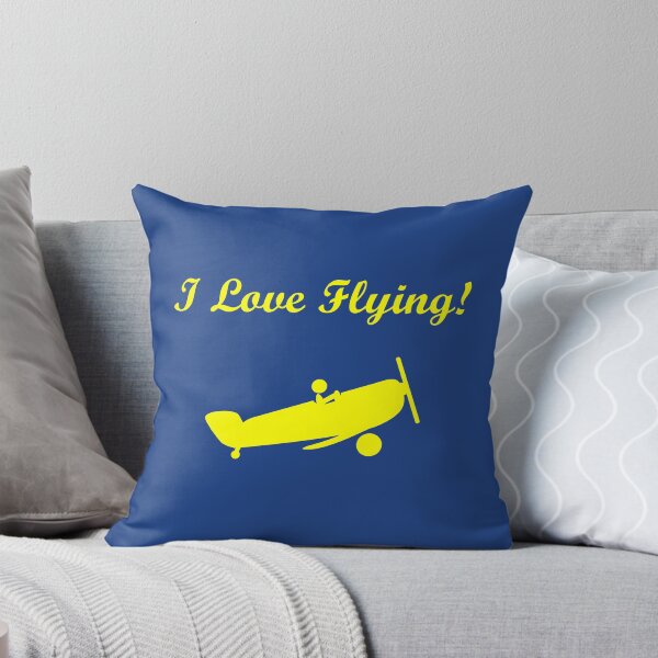 Item preview, I Love Flying Vintage Airplane Dark Monotone designed and sold by TinyStarAmerica.