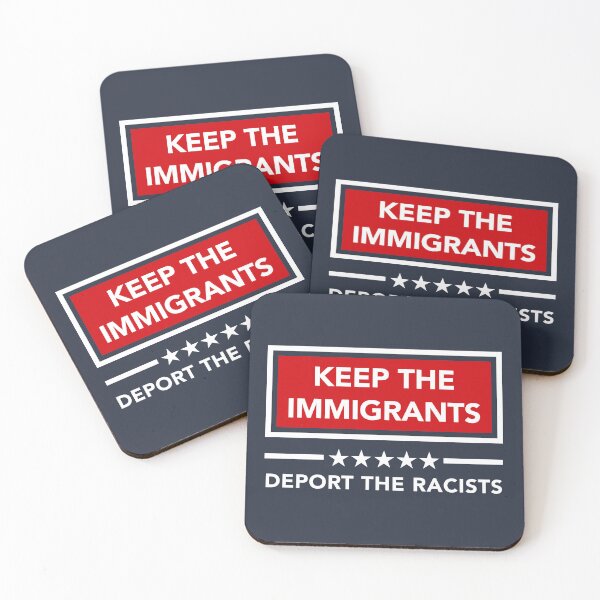 Item preview, KEEP THE IMMIGRANTS - DEPORT THE RACISTS (red white blue) designed and sold by Thelittlelord.