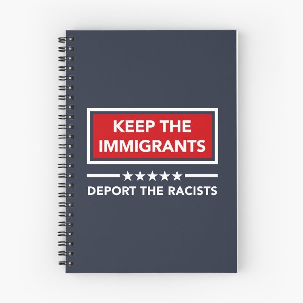 Item preview, KEEP THE IMMIGRANTS - DEPORT THE RACISTS (red white blue) designed and sold by Thelittlelord.