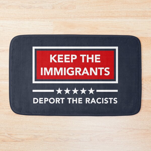 Item preview, KEEP THE IMMIGRANTS - DEPORT THE RACISTS (red white blue) designed and sold by Thelittlelord.
