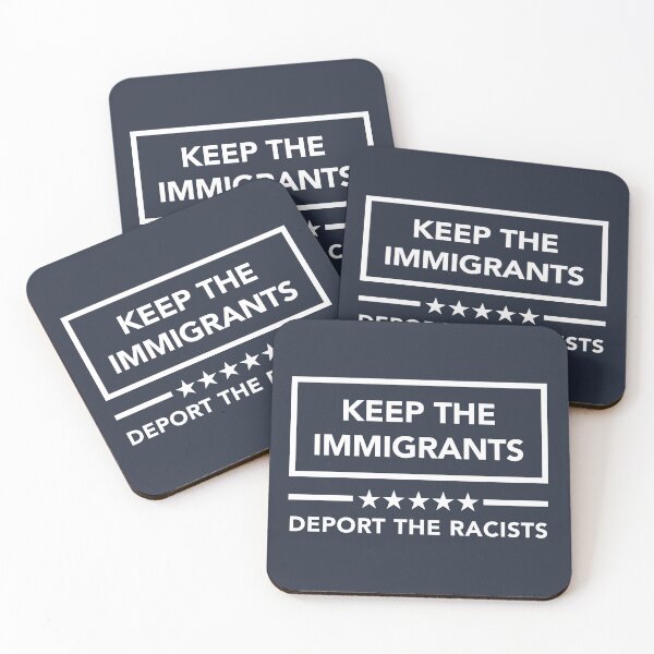 Item preview, KEEP THE IMMIGRANTS - DEPORT THE RACISTS (white) designed and sold by Thelittlelord.