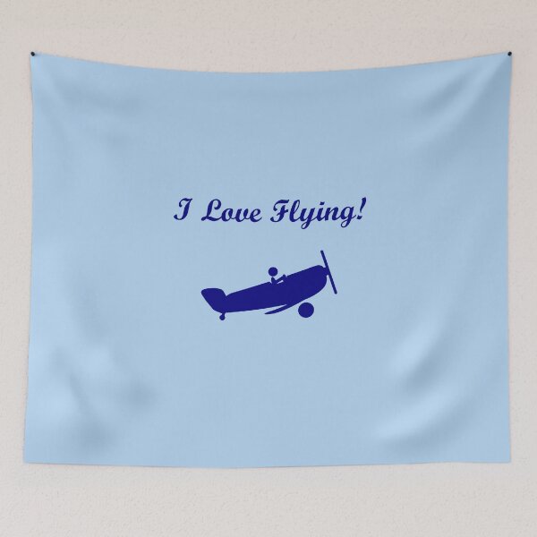Item preview, I Love Flying Vintage Airplane Light-Monotone designed and sold by TinyStarAmerica.