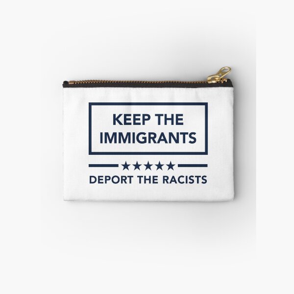 Item preview, KEEP THE IMMIGRANTS - DEPORT THE RACISTS (navy) designed and sold by Thelittlelord.