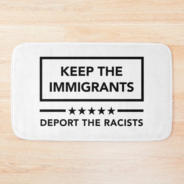 Item preview, KEEP THE IMMIGRANTS - DEPORT THE RACISTS (black) designed and sold by Thelittlelord.