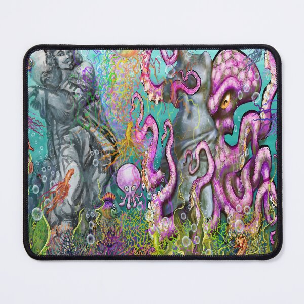 Item preview, Aquatic Fantasy Scene with Statues and Marine Life designed and sold by Kevin Middleton.
