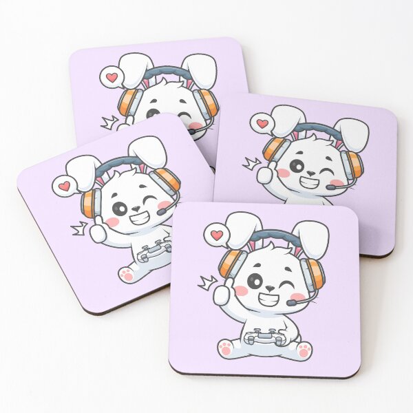 Item preview, Cute Rabbit Gaming Cartoon Vector Icon Illustration designed and sold by hjian8219.