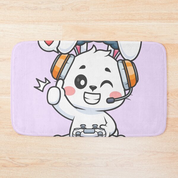 Item preview, Cute Rabbit Gaming Cartoon Vector Icon Illustration designed and sold by hjian8219.