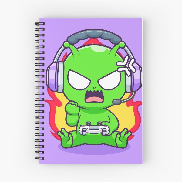 Item preview, Cute Angry Alien Gaming Cartoon Vector Icon Illustration designed and sold by hjian8219.