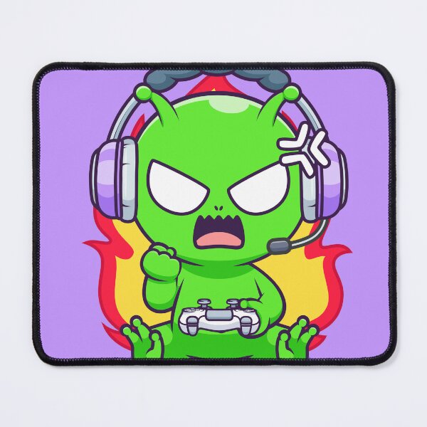 Item preview, Cute Angry Alien Gaming Cartoon Vector Icon Illustration designed and sold by hjian8219.