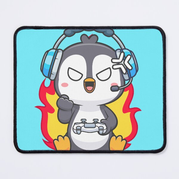Item preview, Cute Angry Penguin Gaming Cartoon Vector Icon Illustration designed and sold by hjian8219.