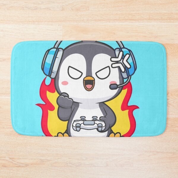 Item preview, Cute Angry Penguin Gaming Cartoon Vector Icon Illustration designed and sold by hjian8219.