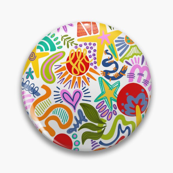 Item preview, Colorful Funky Abstract Shapes Pattern designed and sold by GraceMakes03.