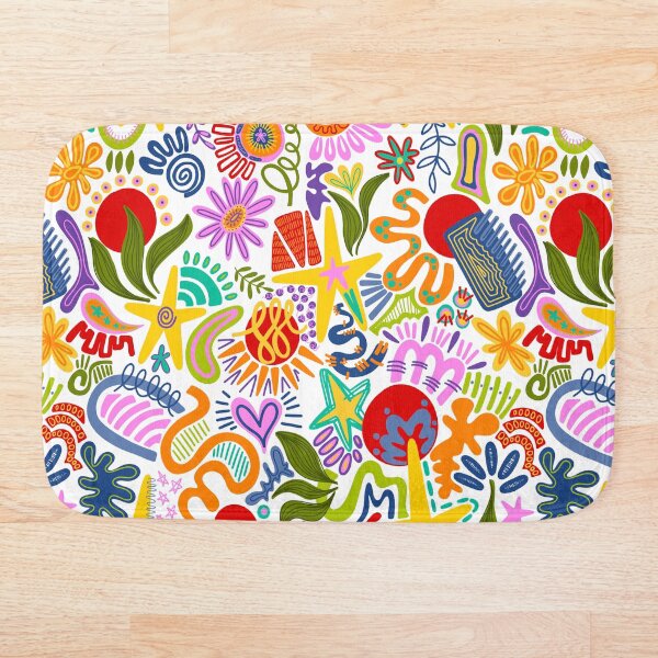 Item preview, Colorful Funky Abstract Shapes Pattern designed and sold by GraceMakes03.
