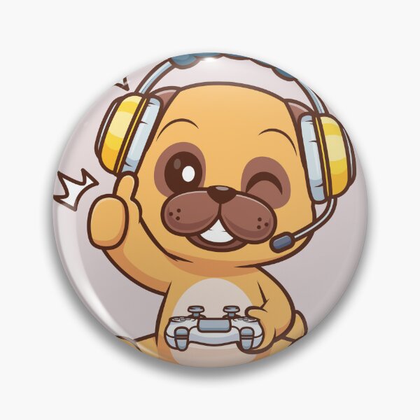 Item preview, Cute Pug Dog Gaming Cartoon Vector Icon Illustration designed and sold by hjian8219.