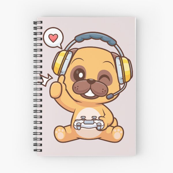 Item preview, Cute Pug Dog Gaming Cartoon Vector Icon Illustration designed and sold by hjian8219.