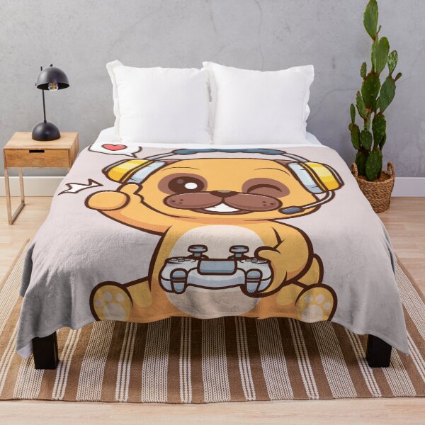 Item preview, Cute Pug Dog Gaming Cartoon Vector Icon Illustration designed and sold by hjian8219.