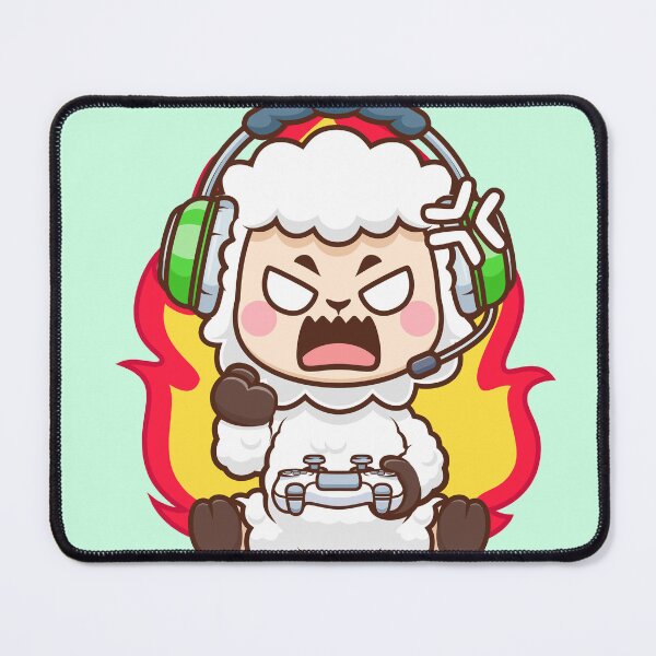 Item preview, Cute Angry Sheep Gaming Cartoon Vector Icon Illustration designed and sold by hjian8219.