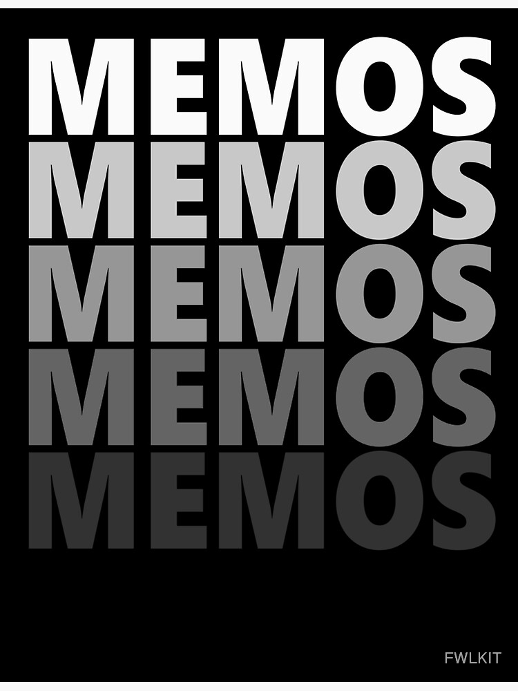 Thumbnail 3 of 3, Sticker, Memos Memos Memos Workplace Messaging designed and sold by FWLKIT.