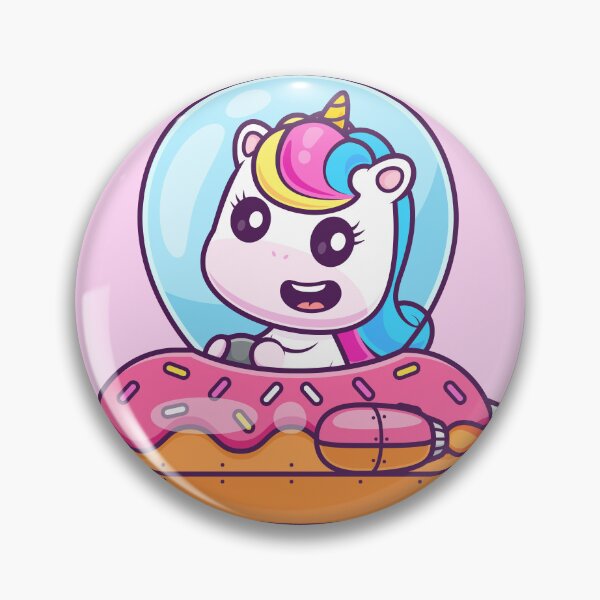 Item preview,  Cute Unicorn Riding Donut UFO Cartoon Vector Icon Illustration designed and sold by hjian8219.