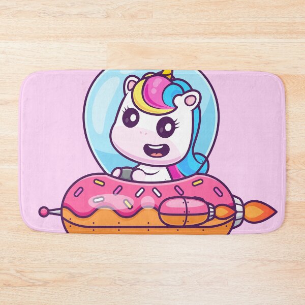 Item preview,  Cute Unicorn Riding Donut UFO Cartoon Vector Icon Illustration designed and sold by hjian8219.
