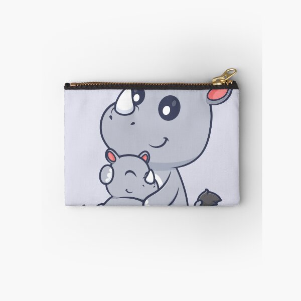 Item preview, Cute Rhino Hugging Baby Rhino Cartoon Vector Icon Illustration designed and sold by hjian8219.