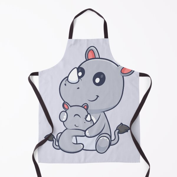 Item preview, Cute Rhino Hugging Baby Rhino Cartoon Vector Icon Illustration designed and sold by hjian8219.