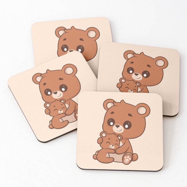 Item preview, Cute Bear Hugging Baby Bear Cartoon Vector Icon Illustration designed and sold by hjian8219.